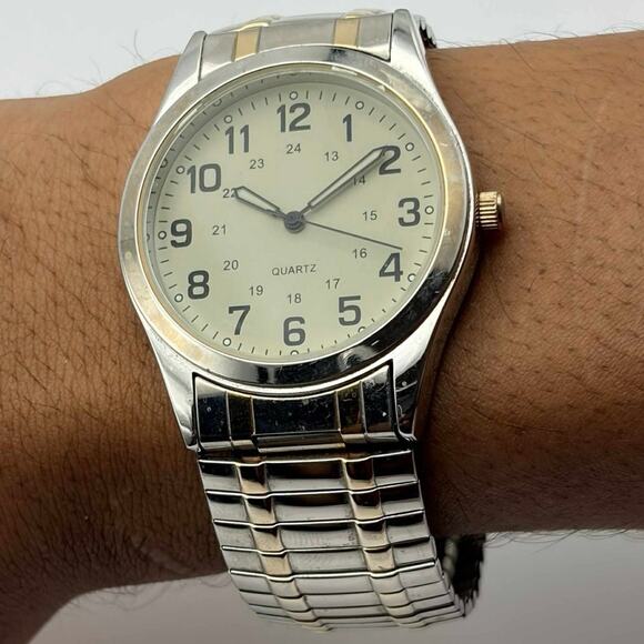 Silver & Gold Men’s Watch - Picture 1 of 4